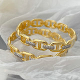 Pave zircon chain cuff