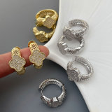 Pave clover hoop