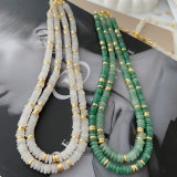 Nature gemstone bead necklace