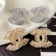 Pave zircon channel earrings