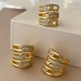 Pave zircon chunky ring