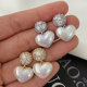 Heart drop earrings