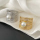 Pave zircon twist ring