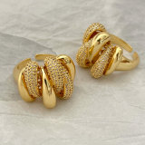 Pave zircon twsit ring