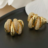 Pave zircon twsit ring
