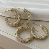 Pave zircon basic hoop