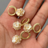 flower drop earrings
