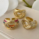 Pave zircon eye ring