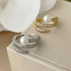 Pave nail pearl ring