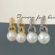 Pave pearl drop earrings