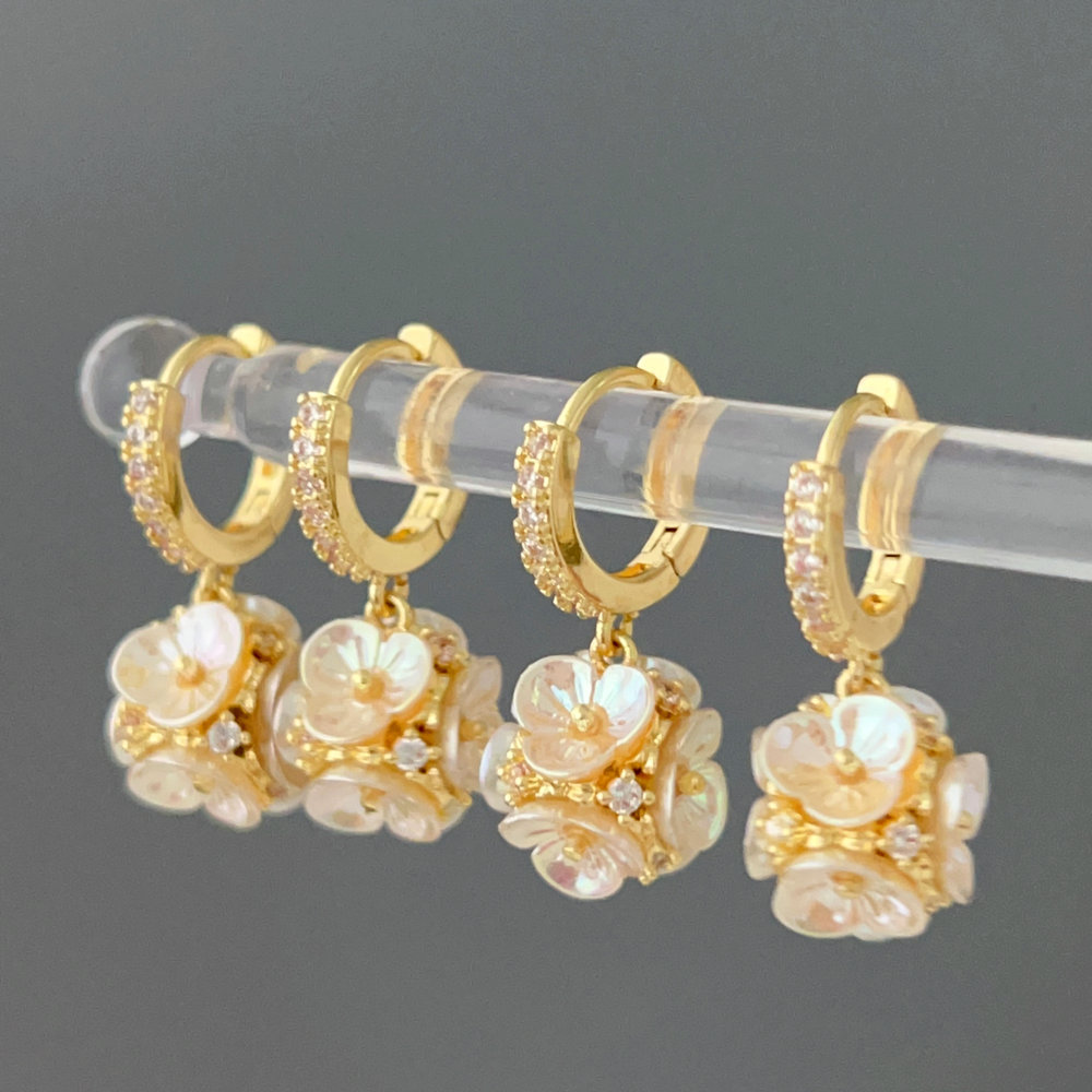 flower drop earrings