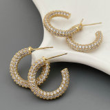 Pave zircon basic hoop