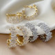 Pave zircon fashion hoop