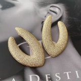 Pave chunky zircon earrings