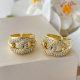 Pave zircon chain ring