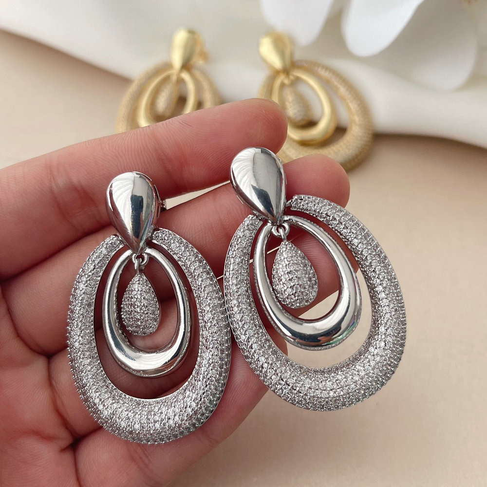 Chunky tear drop earrings