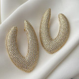 Pave chunky zircon earrings