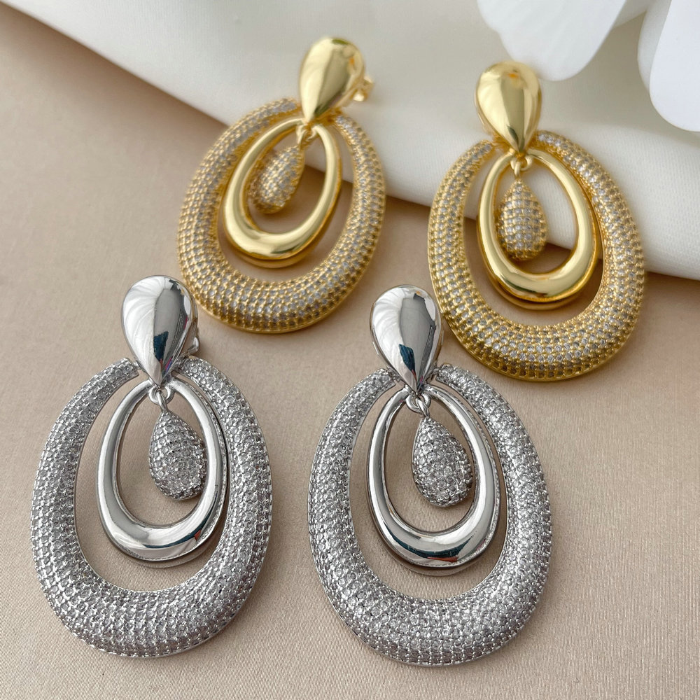 Chunky tear drop earrings