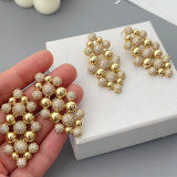 Pave chunky zircon earrings