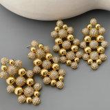 Pave chunky zircon earrings