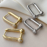 Pave fashion hoop