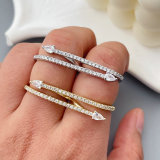 Pave zircon fashion ring