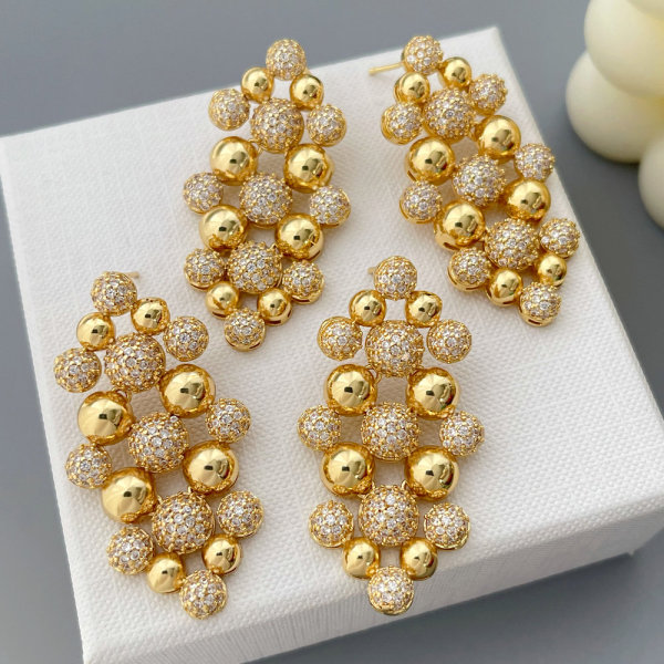 Pave chunky zircon earrings
