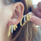 Pave zircon chunky earrings