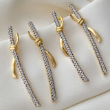 Pave fashion earrings