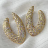 Pave chunky zircon earrings