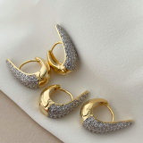 Pave two tone simple hoop