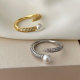 Pave zircon snail ring
