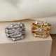 Pave chunky cross zircon ring