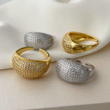 Pave zicon fat ring