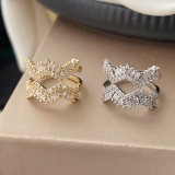 Pave zircon wave ring
