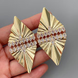 Pave triangle earrings