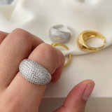 Pave zicon fat ring