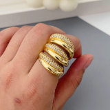 Pave zircon chunky ring