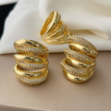 Pave zircon chunky ring