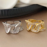 Pave chain zircon ring