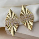 Pave triangle earrings