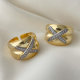 Pave zircon cross ring