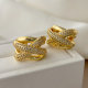 Pave zircon cross ring
