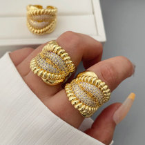 Pave zircon cross ring