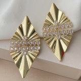 Pave triangle earrings