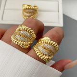 Pave zircon cross ring