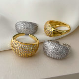 Pave zicon fat ring
