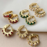 Pave zircon simple hoop