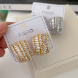Pave chunky zircon hoop