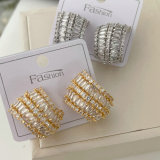 Pave chunky zircon hoop